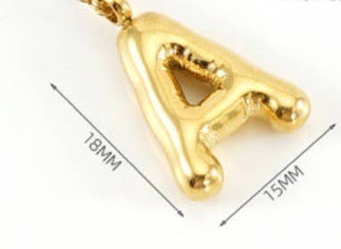 18K STAINLESS STEEL TARNISH FREE INITIAL NECKLACE